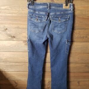 American Eagle Kickboot Cargo Jeans Stretch Sz 6 29x29